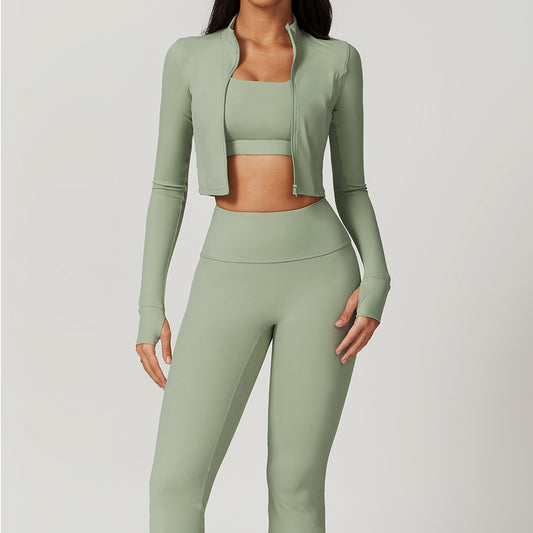 3 Pcs Shockproof High Waist Yoga Clothing Set