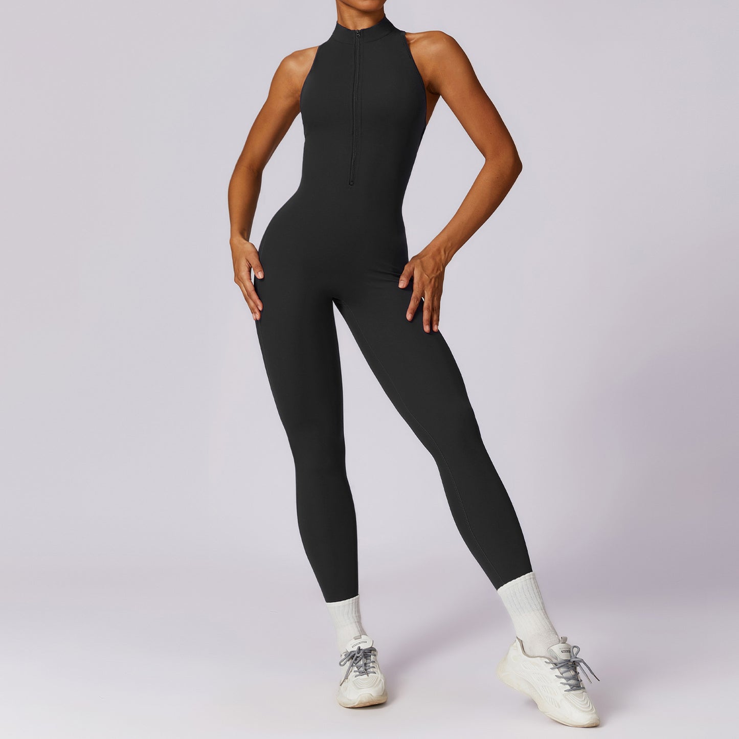 Quick-Drying Zipper Yoga Jumpsuit