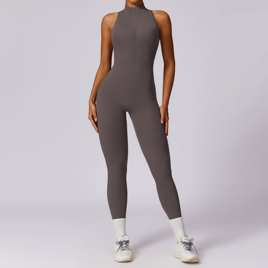 Quick-Drying Zipper Yoga Jumpsuit
