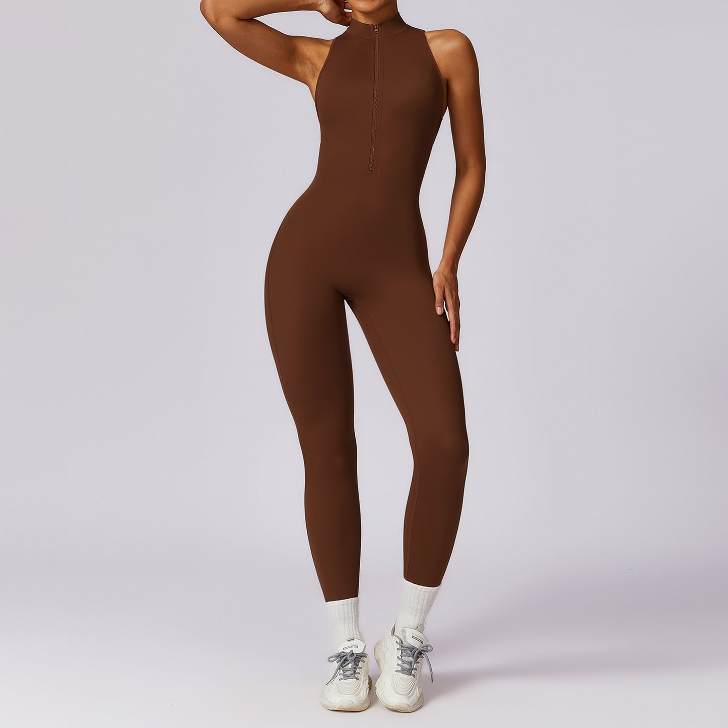 Quick-Drying Zipper Yoga Jumpsuit